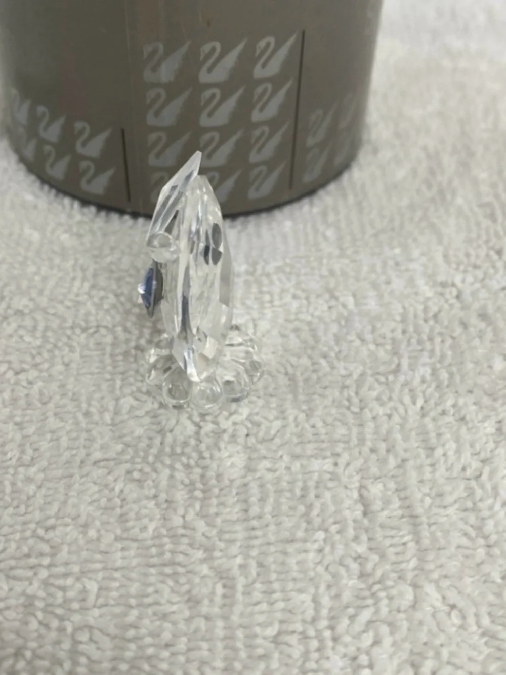 Authentic Retired Swarovski Owl Mini Feathered Crystal With Box #7654NR038000